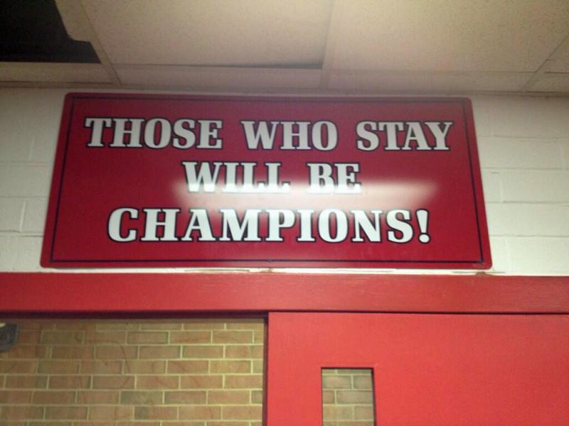 Those Who Stay Will Be Champions